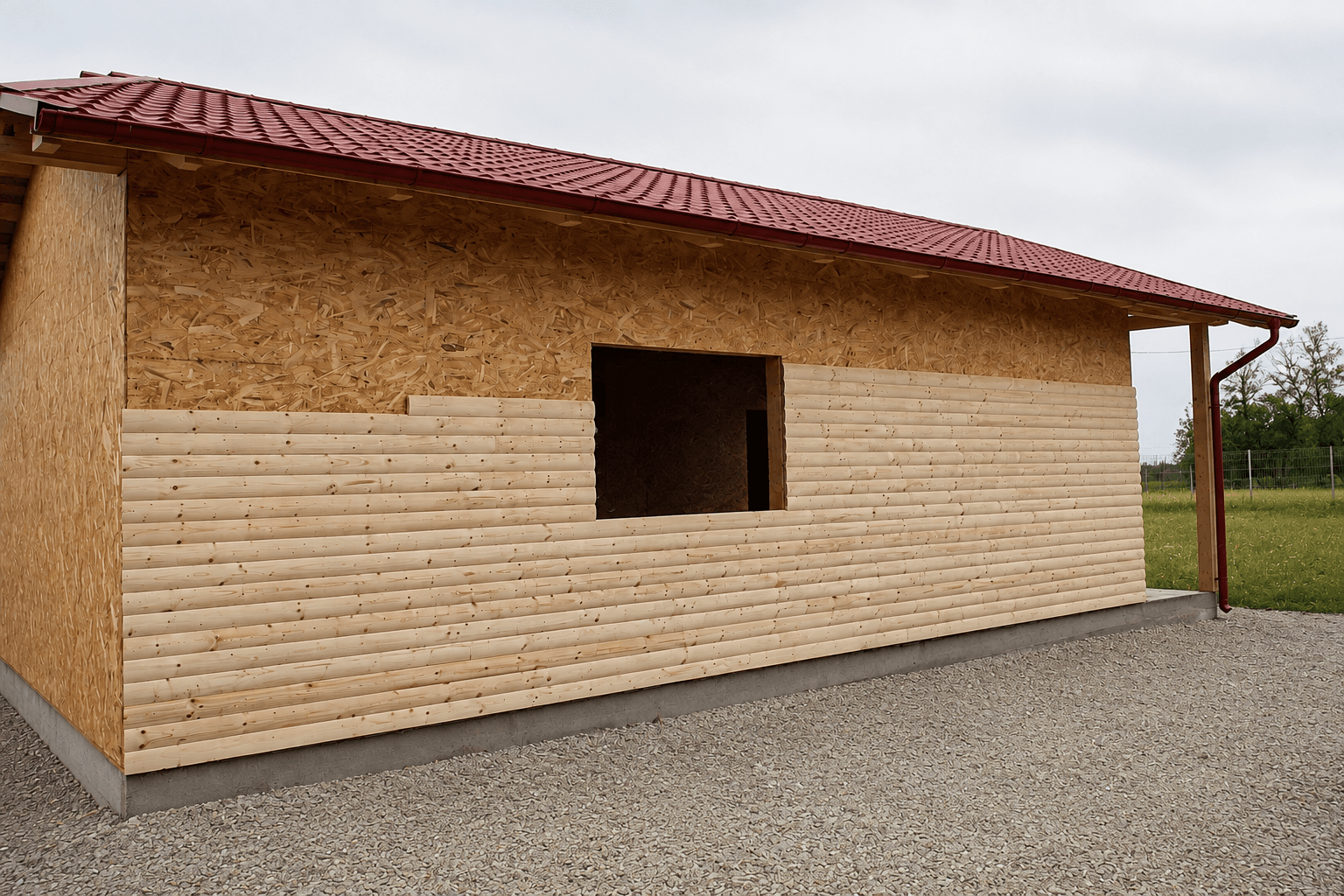 Montajul lambriului exterior din lemn